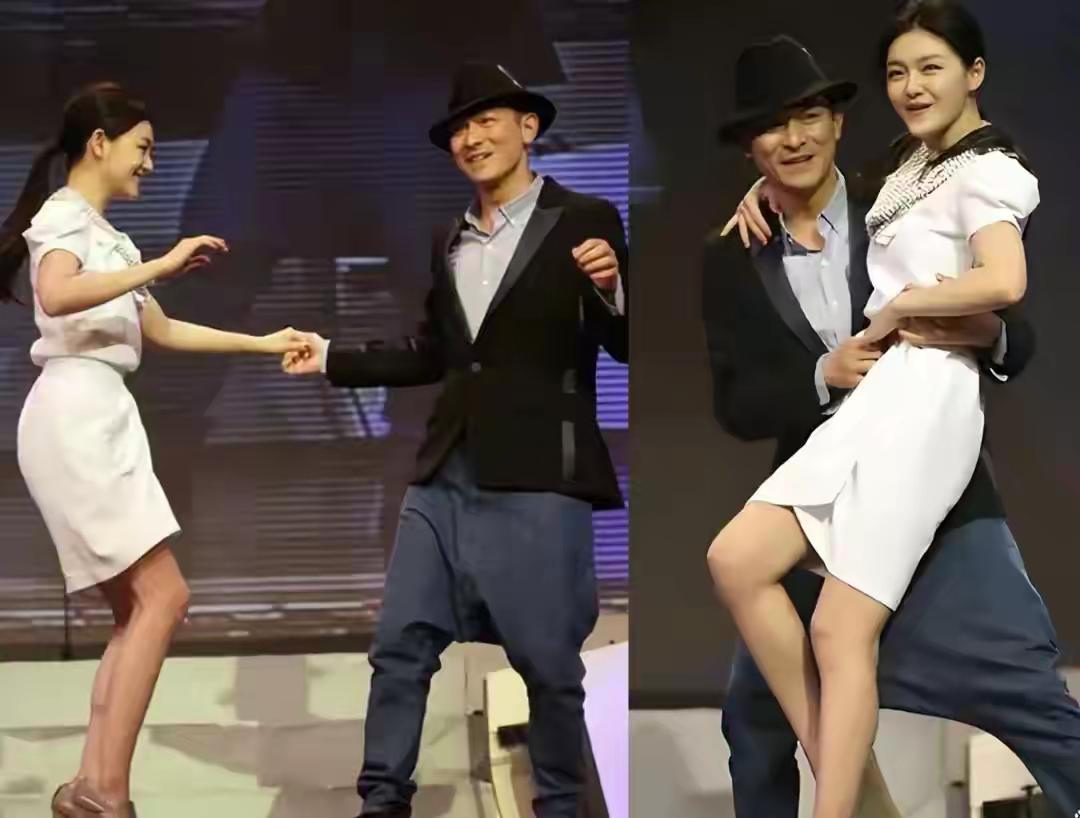 能在舞台上和刘德华如此亲密、放松又笑得一脸灿烂地共舞，恐怕也就只有大S了吧。
就