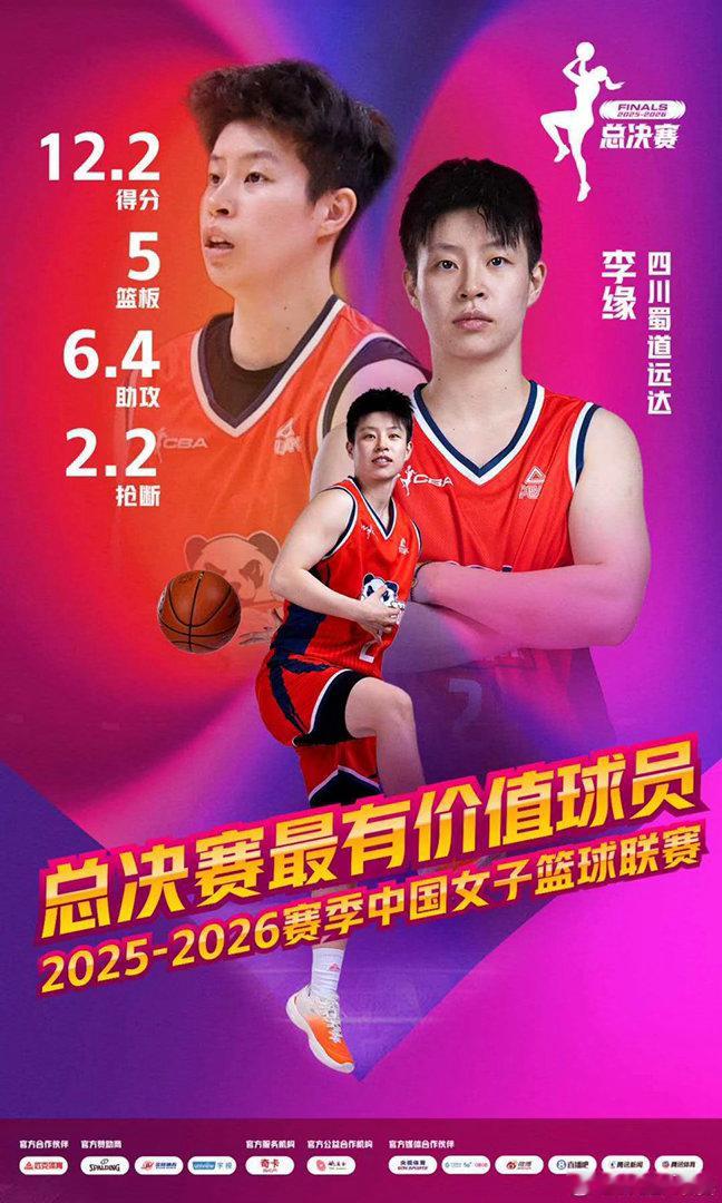 李缘喜提WCBA总决赛FMVP在2026年4月25日WCBA总决赛第五场生死战中