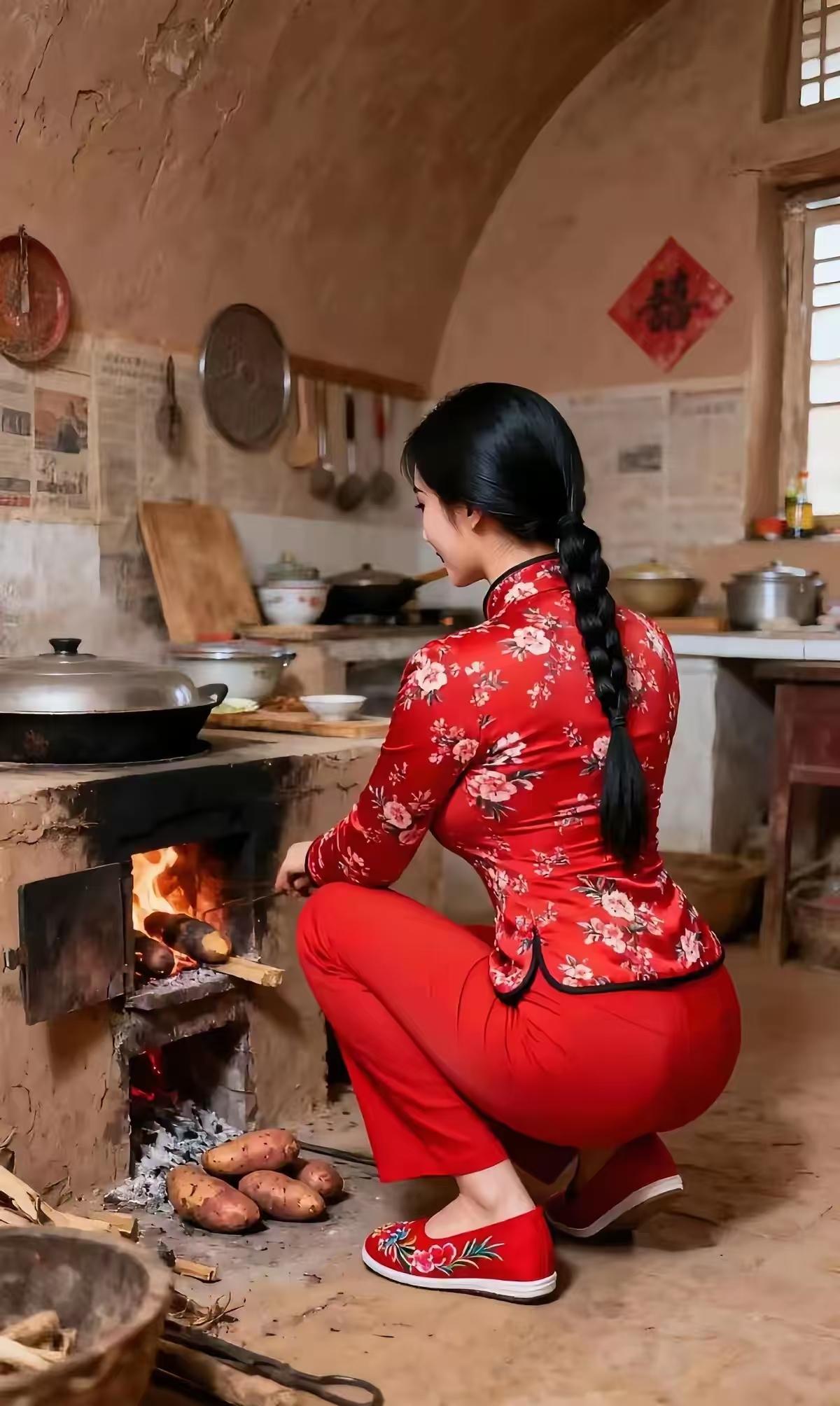 塞鸿秋·乡村贤女
村姑秉性纯良朴，
勤耕烟火家常足。
持家温婉心如玉，
厅堂收拾