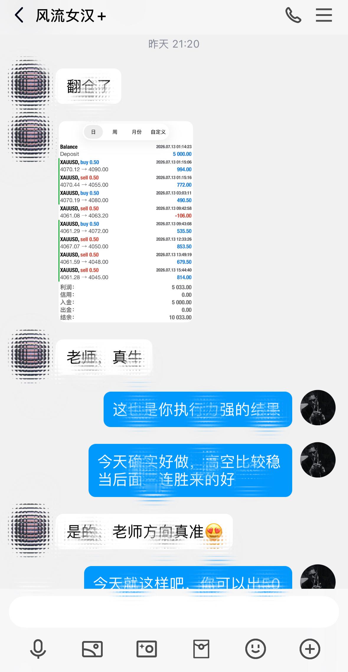 从5k稳步走到1w，完成一次翻倍成长，比起数字的增长，更在意全程没有被盘中震荡打