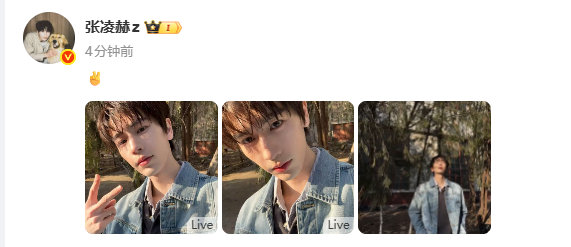 张凌赫三宫格live张凌赫三宫格比耶live 哇 张凌赫三宫格比耶live，春日