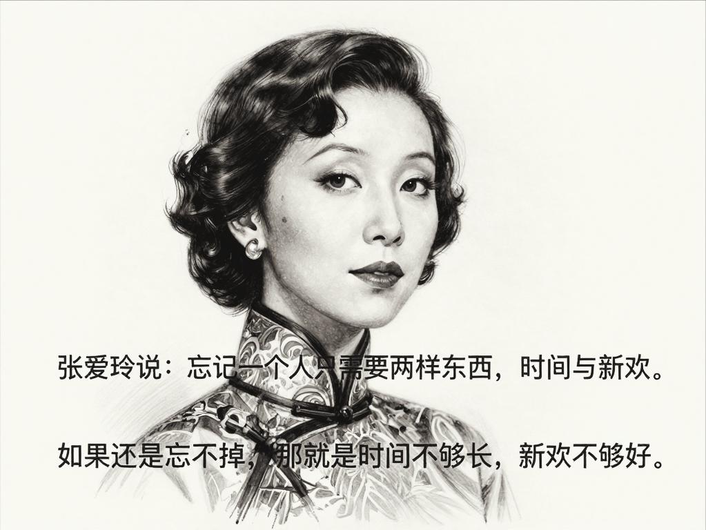 张爱玲说：忘记一个人只需要两样东西，时间与新欢。 
如果还是忘不掉，那就是时间不