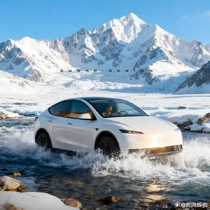 精简版ModelY售价取消现款车型的灯带元素、玻璃天窗，轮毂采用更简洁的廉价造型