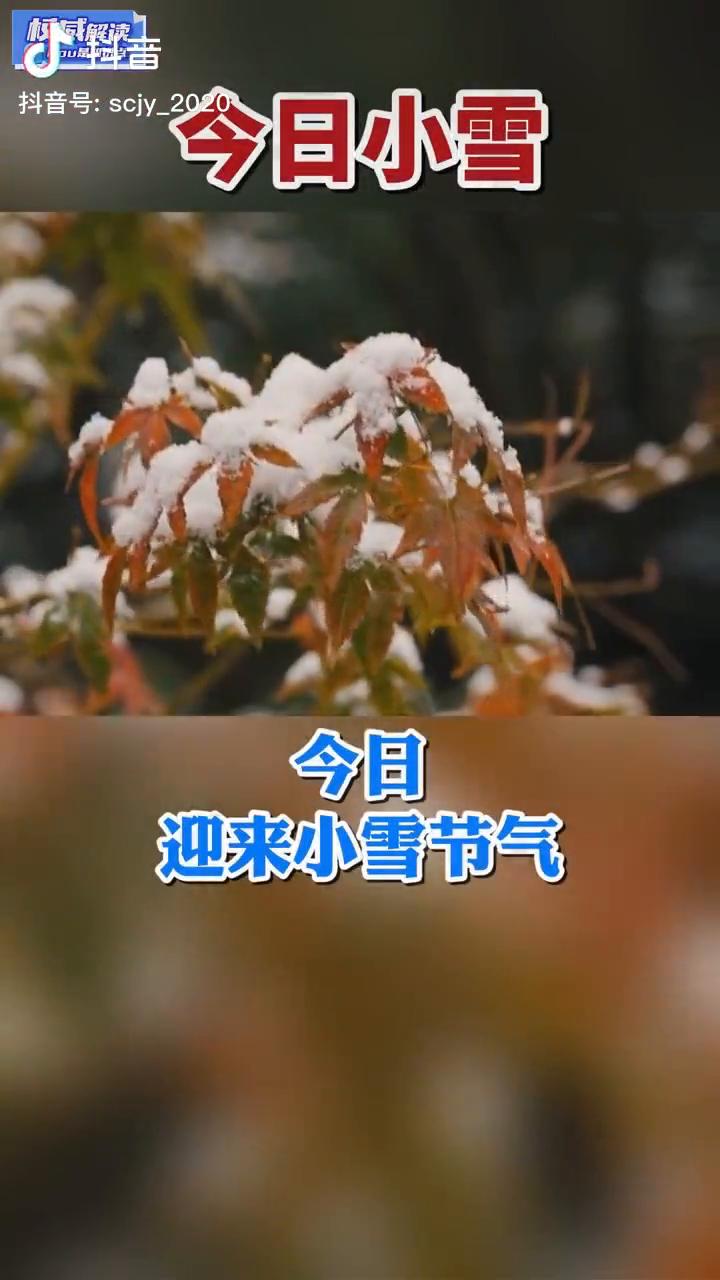 今日小雪。
今日迎来小雪节气。小雪节气反映气候特征，意味着在此期间寒流活跃，降水