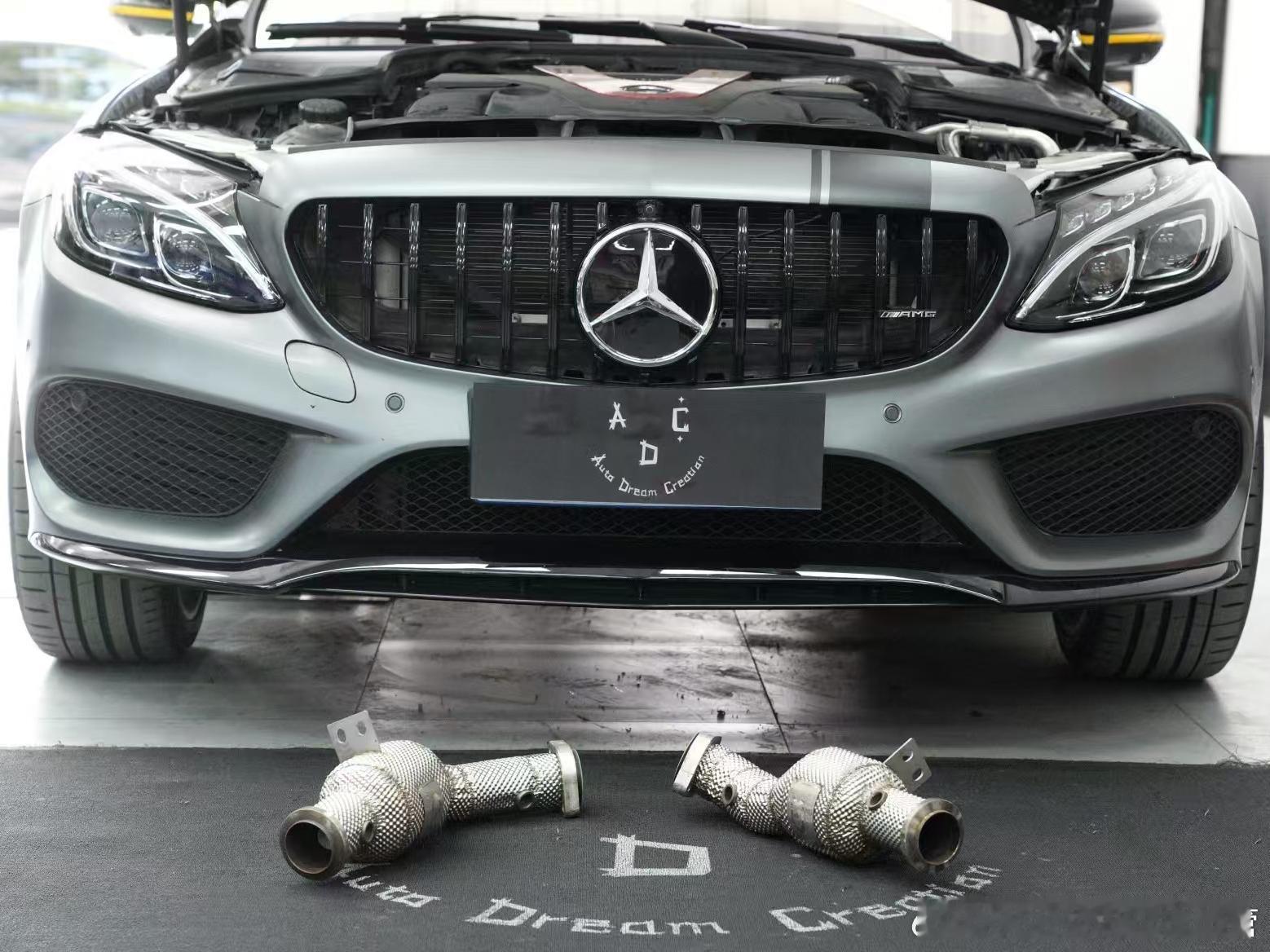 奔驰C43 AMG 升级CSK隔热头段200目 