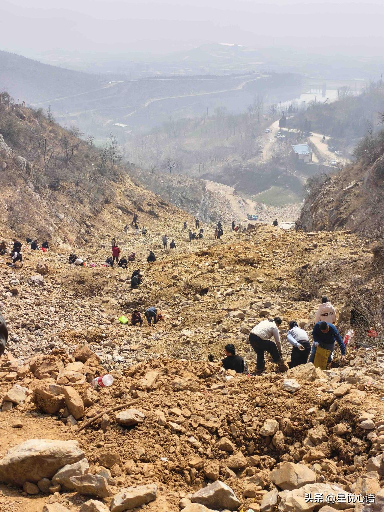 郑州新密千米一观也太火了吧！
感觉全郑州的人都跑来这挖玉了，挖玉这事儿是真的会上