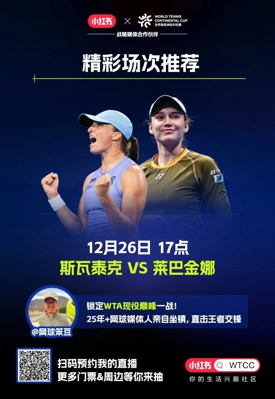 WTCC世界网球洲际对抗赛 首场比赛进行中。王欣瑜首盘拿下了世界排名第11位的本