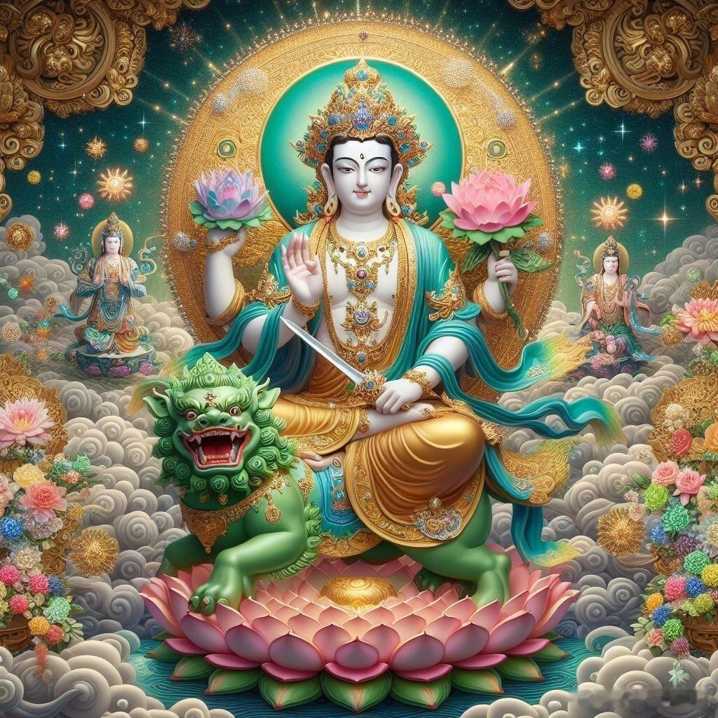 遇见文殊菩萨，一定要许愿，有求必应！ ​​​