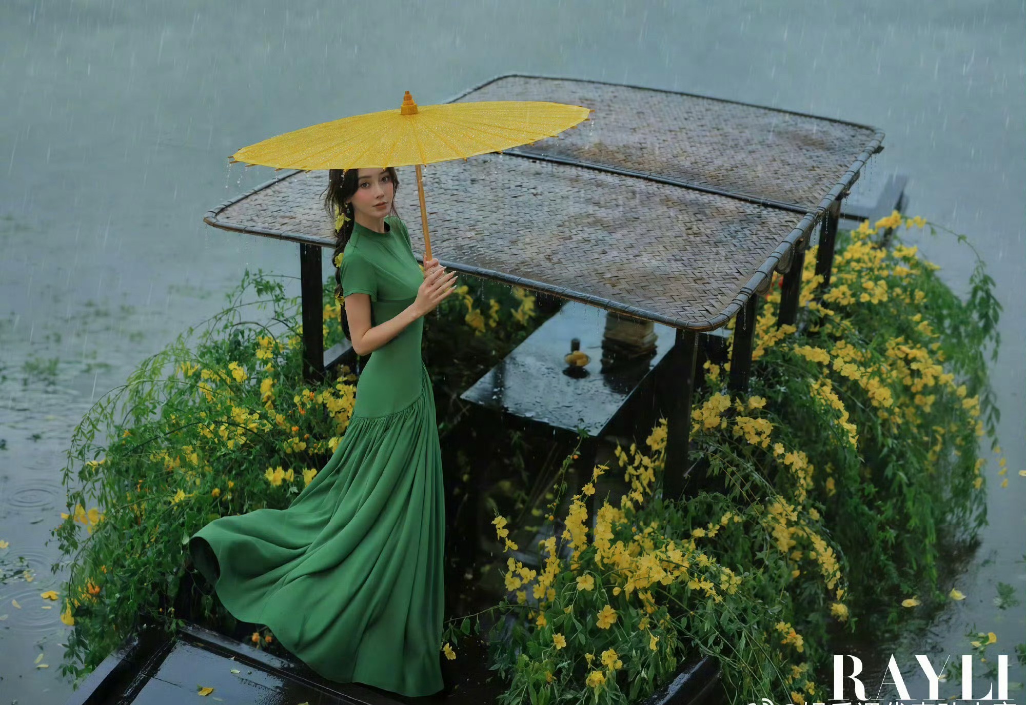 陈漫拍Angelababy 江南烟雨，只此青绿，哪位艺术家不会为为她的缪斯女神倾