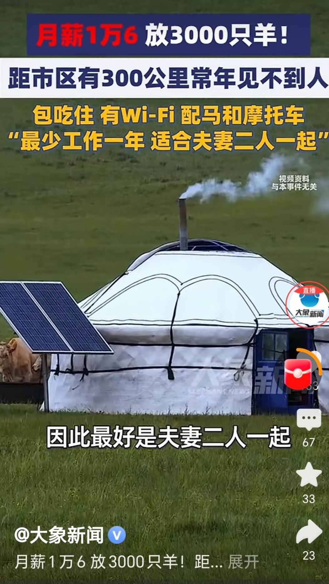 月薪一万六，零下四十多度放牧三千只羊！这样的工作环境你敢挑战吗？这待遇，着实诱人