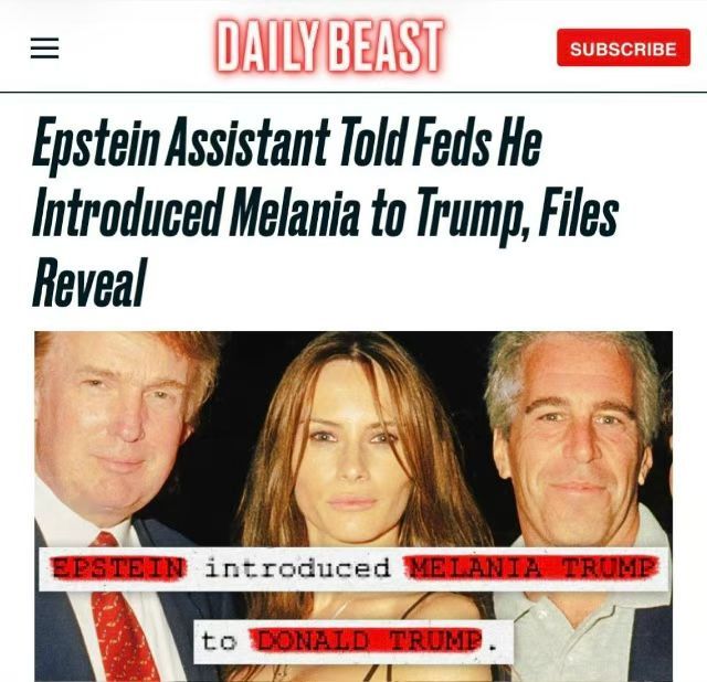 爱泼斯坦的前助理于2019年7月向FBI作证, 宣誓称正是爱泼斯坦将梅拉尼娅介绍