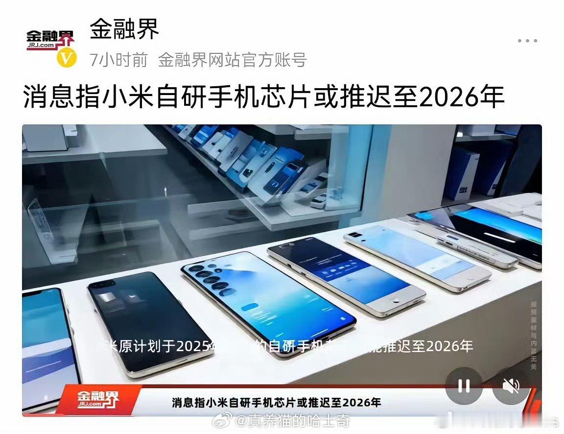 小米自研芯片推迟到2026年？？？这没道理呀，这消息又是哪来的消息？ 