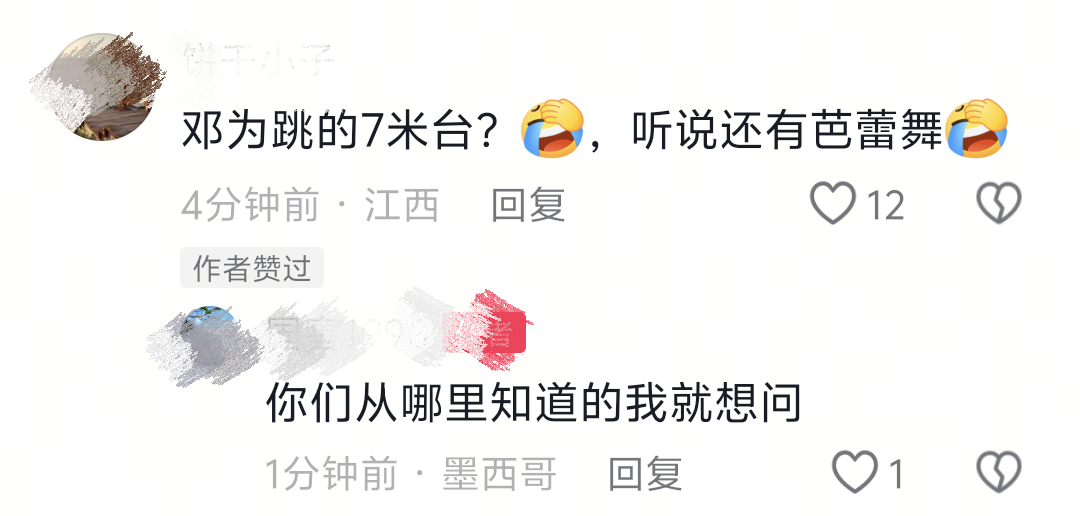 花少节目组还安排了跳水啊，教练说邓为很有勇气，很帅，很高大，很有礼貌，从很高的台
