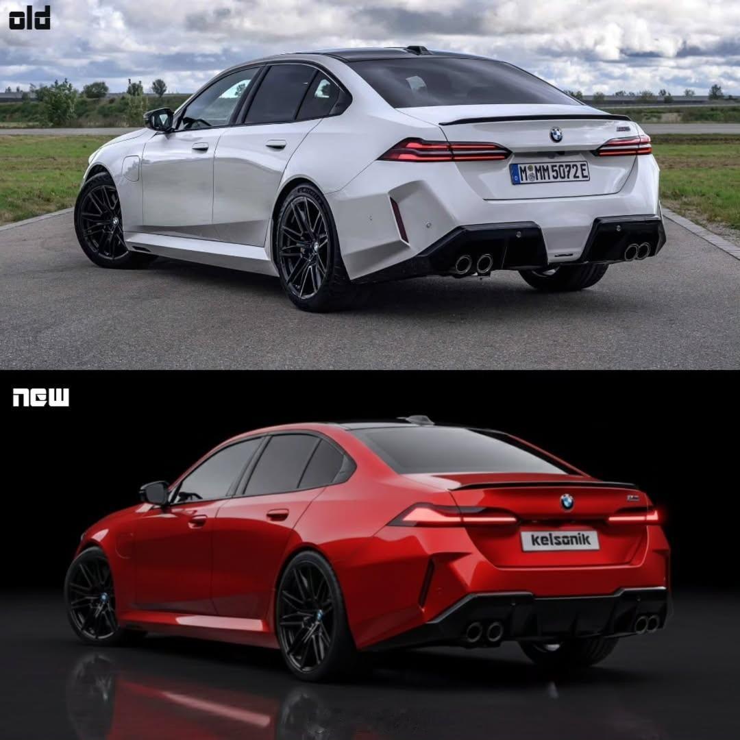 中期改款宝马M5最新渲染图  【新车渲染】中期改款宝马M5渲染图方案1 vs 方