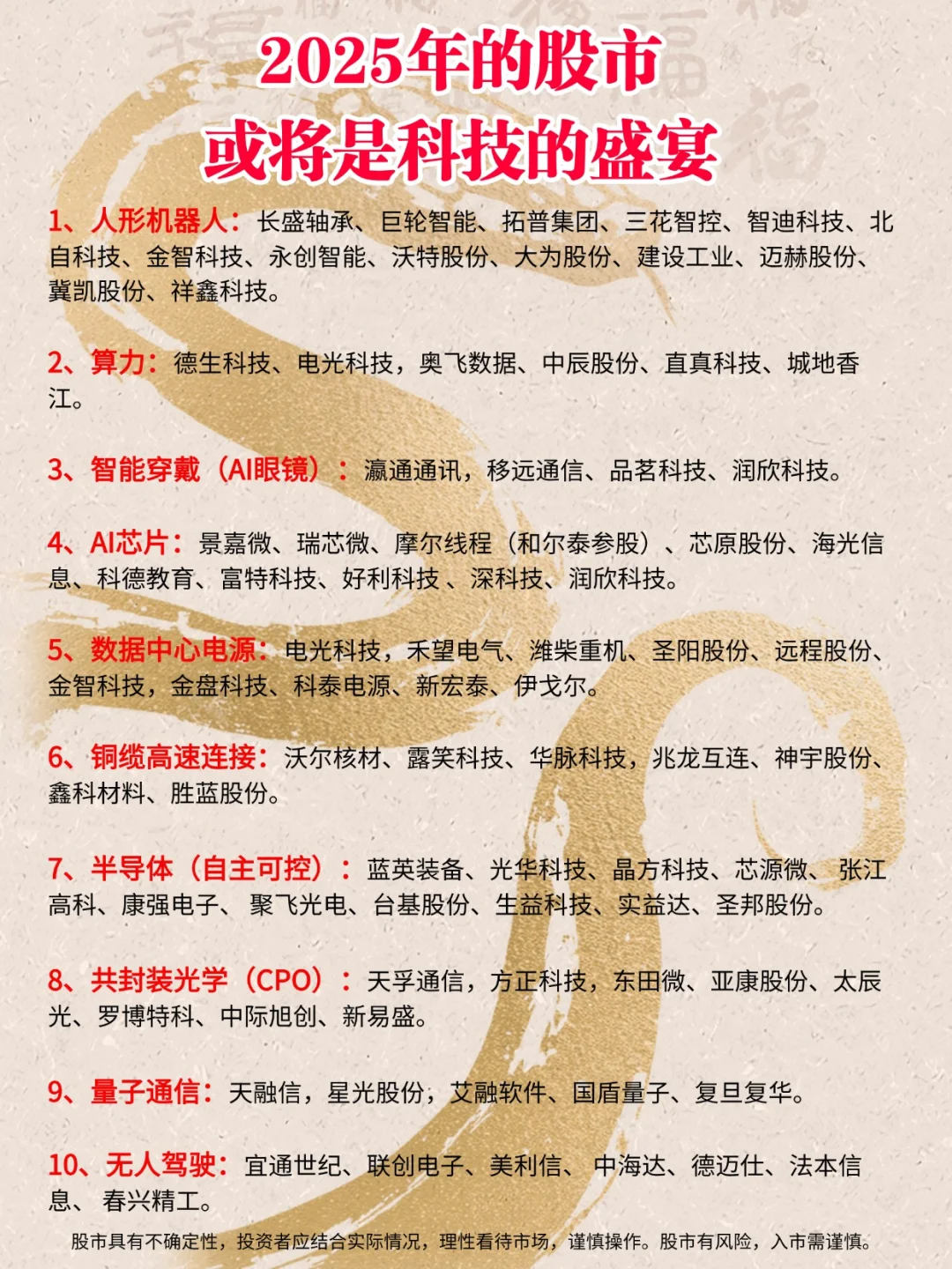 2025年的股市或将是科技的盛宴
