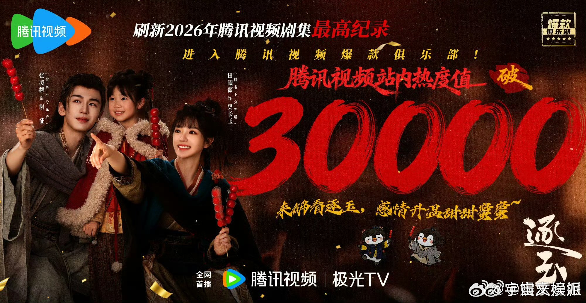 田曦薇实至名归田曦薇太牛了恭喜田曦薇凭借2026年热播古装剧《逐玉》成为第一位双