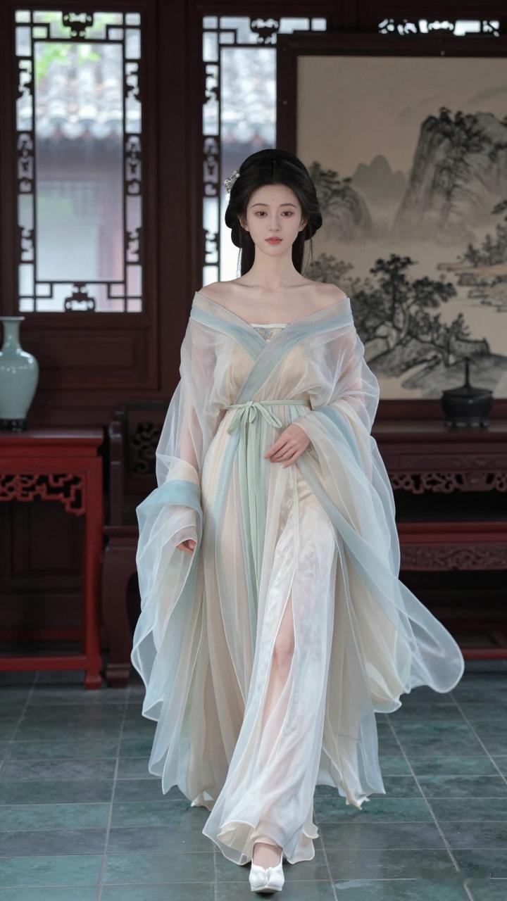 什么样的女性才叫有气质? 穿越时空的古典美人，轻盈飘逸的汉服，宛如仙子降临。