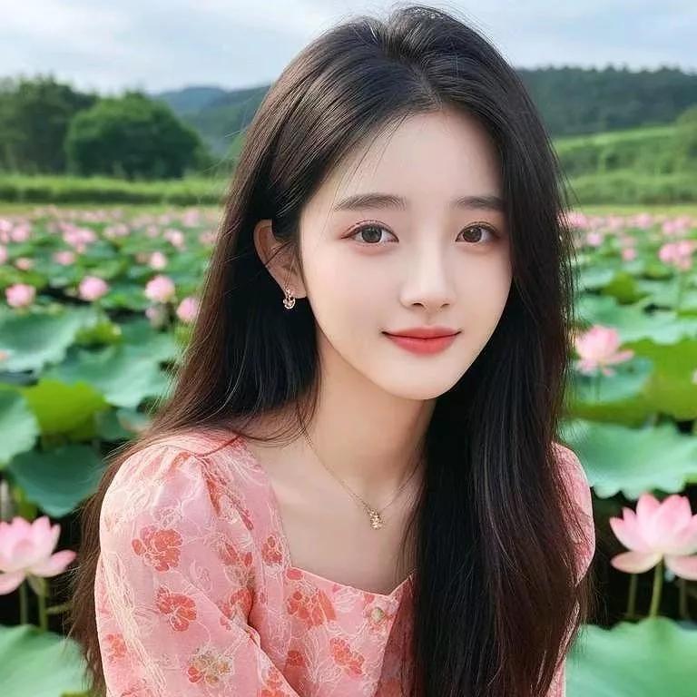 🌸粉嫩少女，荷花仙子，清新自然，打卡最美荷花季💃甜粉花漾少女 田园花漾少女 