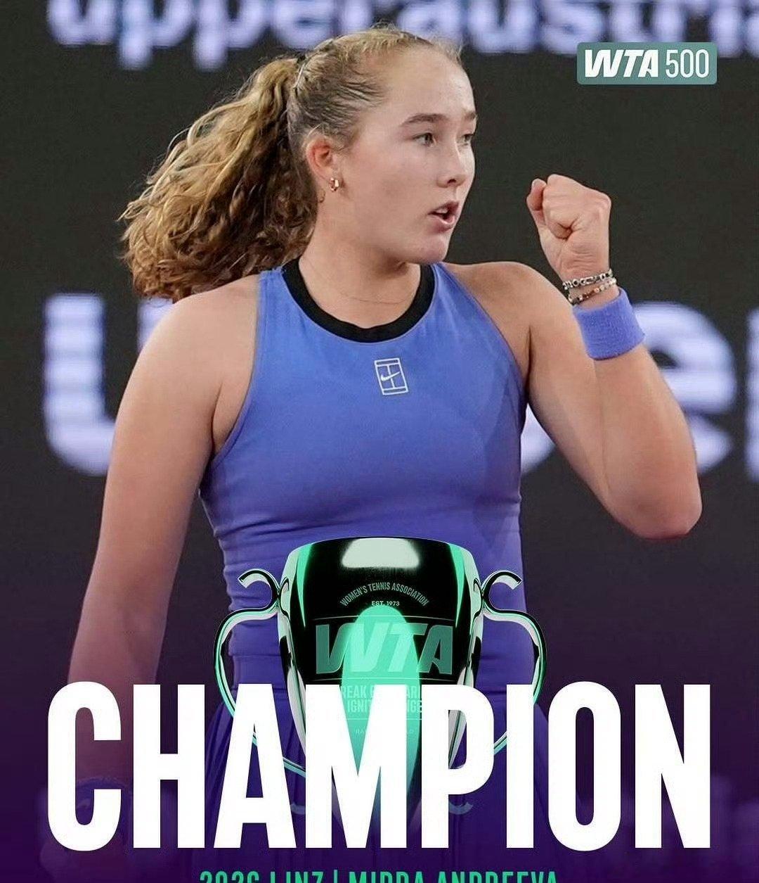 还差一轮了请继续法网2026 女单半决赛八号种子安德列娃🇷🇺以6-1/6-3