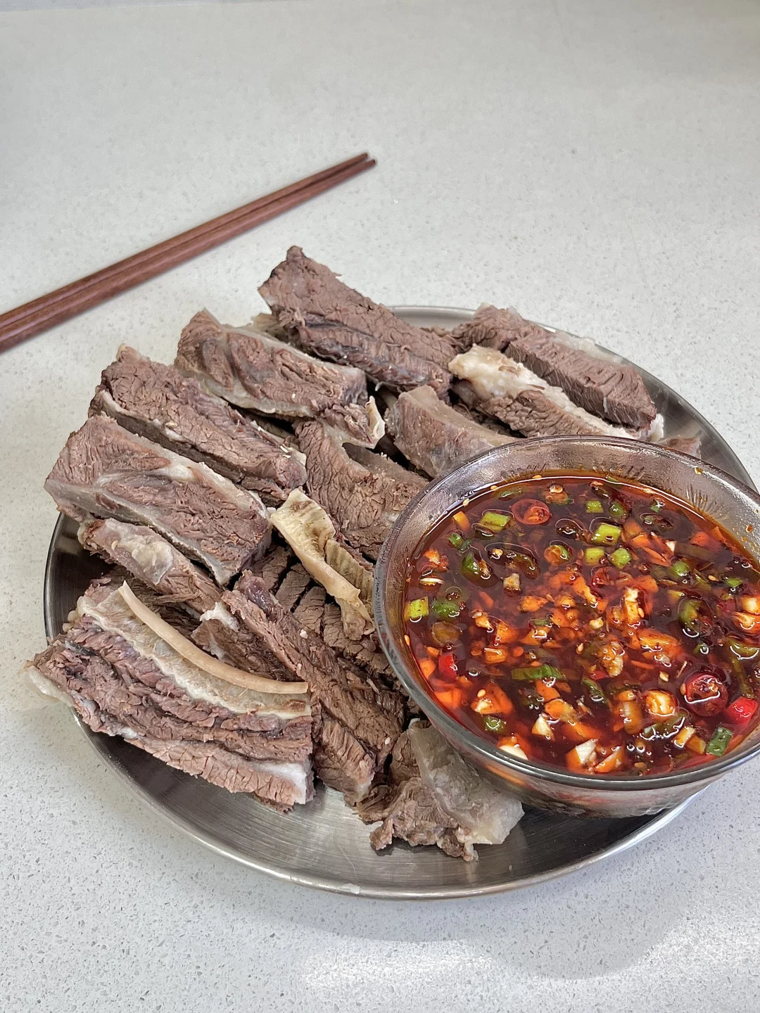 清炖牛肋条好鲜美🤤减脂期也能吃㊙️制蘸料