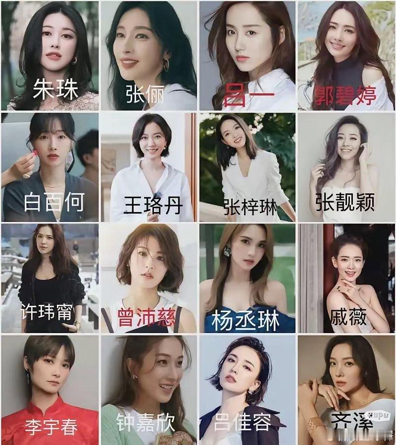 下图16位出生于84年的女明星，以你审美来看，你觉得谁最漂亮？ ​​​