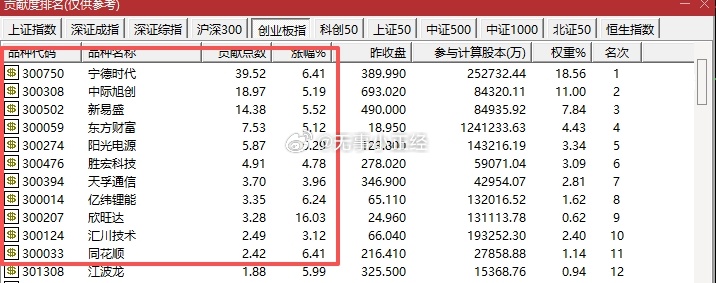 宁王和易中天无敌了，创板权重集体发力！ 