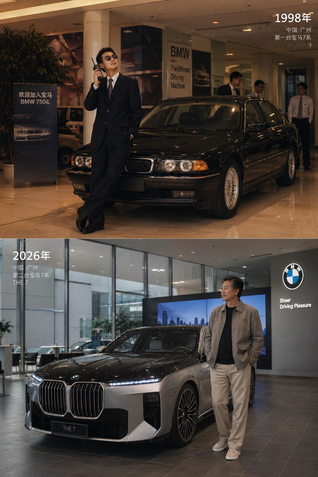 1998年，能买得起宝马7系，是什么家庭？
28年后，他又买了一台7系。有些人开