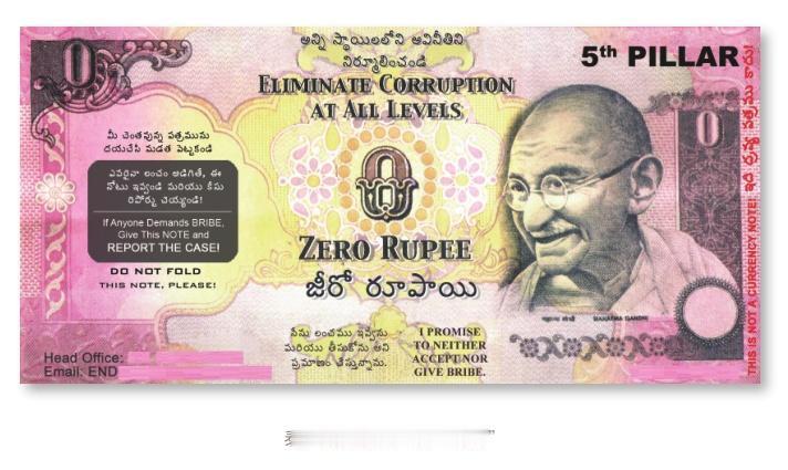 印度为什么有零元币

印度的“零元卢比”（Zero Rupee Note）不是官