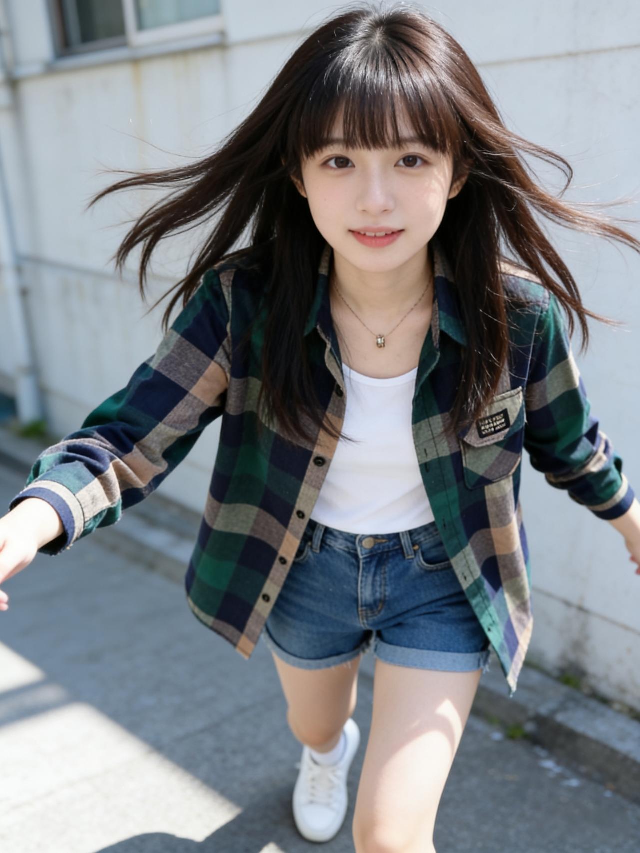 格子衬衫搭配牛仔短裤
女生如何穿搭看起来时尚更有品味呢 蓝格子衬衫穿搭 格子裙搭