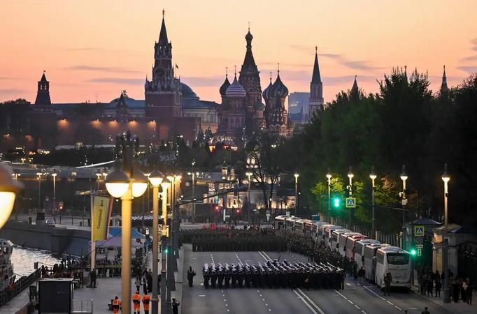5月4日，俄罗斯首都莫斯科举行了卫国战争胜利日阅兵式的最后彩排，为5月9日的正式