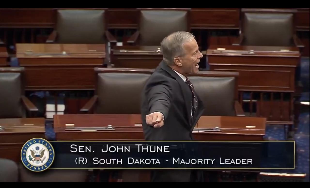 美国参议院共和党人怒斥民主党人“滚蛋”，他们将继续推进众议院已通过的国土安全部和