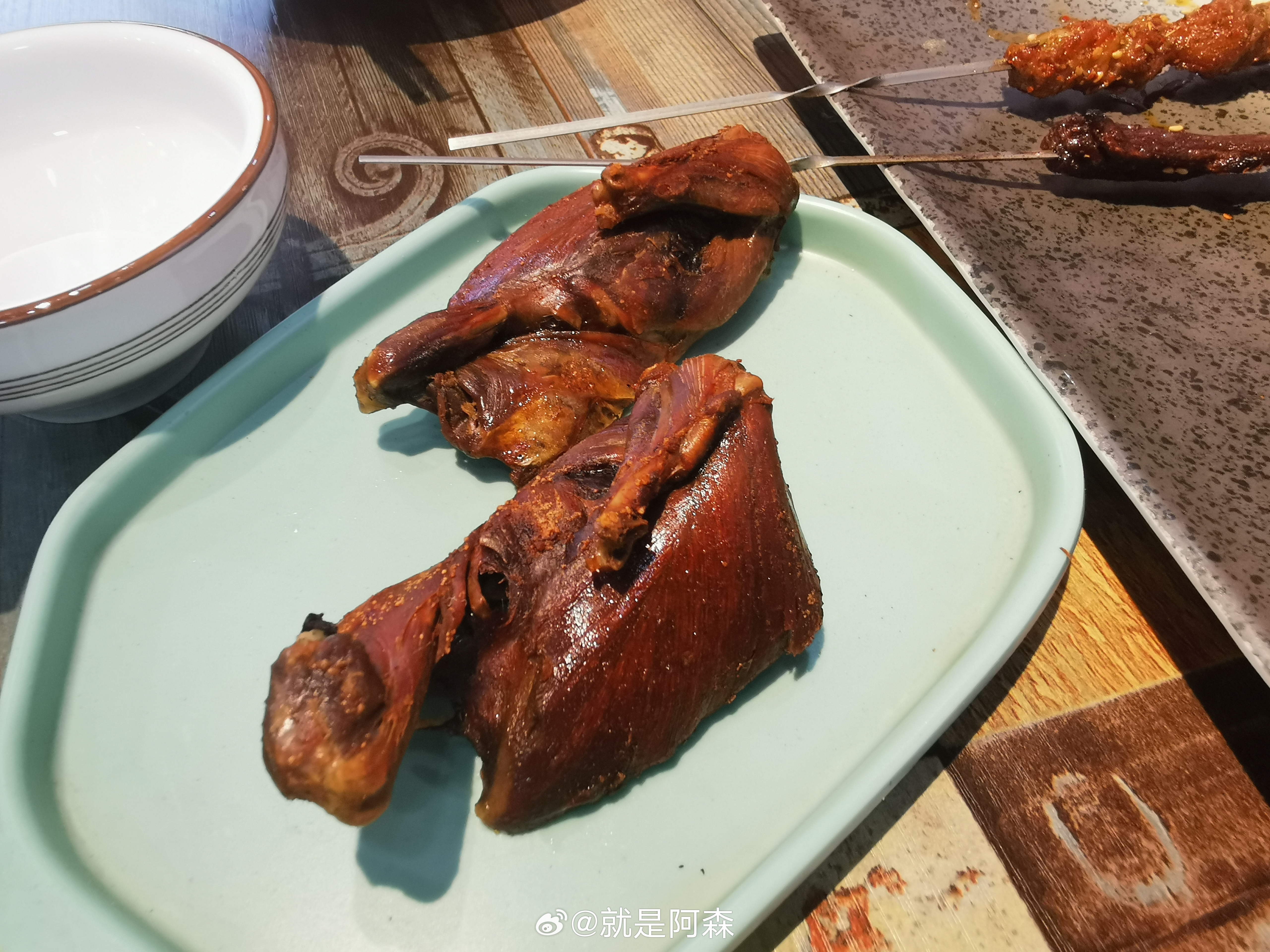 俩人全部吃光光，撑了。。每日一餐分享
