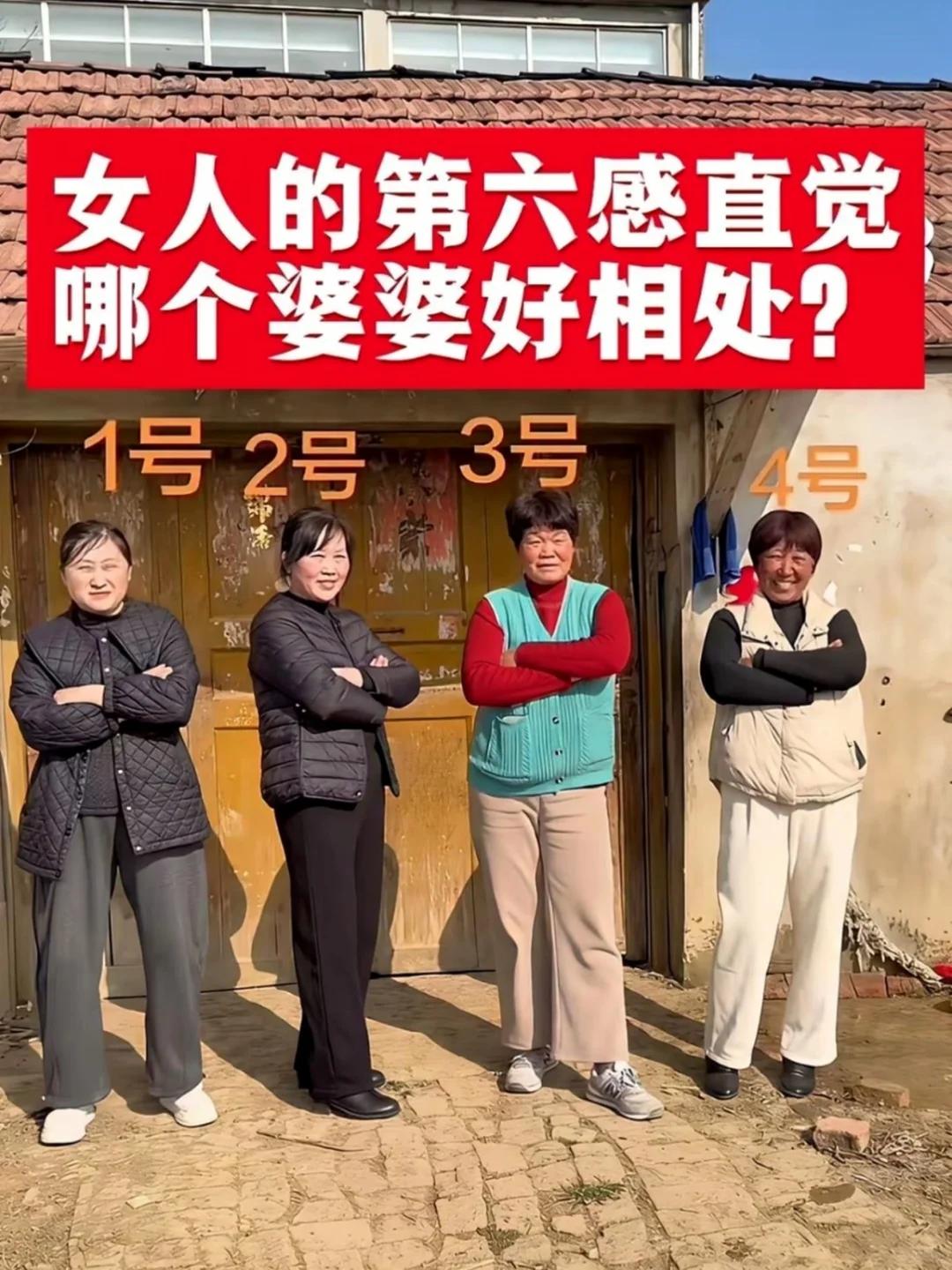 看图识人！四位婆婆，你觉得哪个最好打交道？

看图猜人挑战，四位婆婆神态各不相同