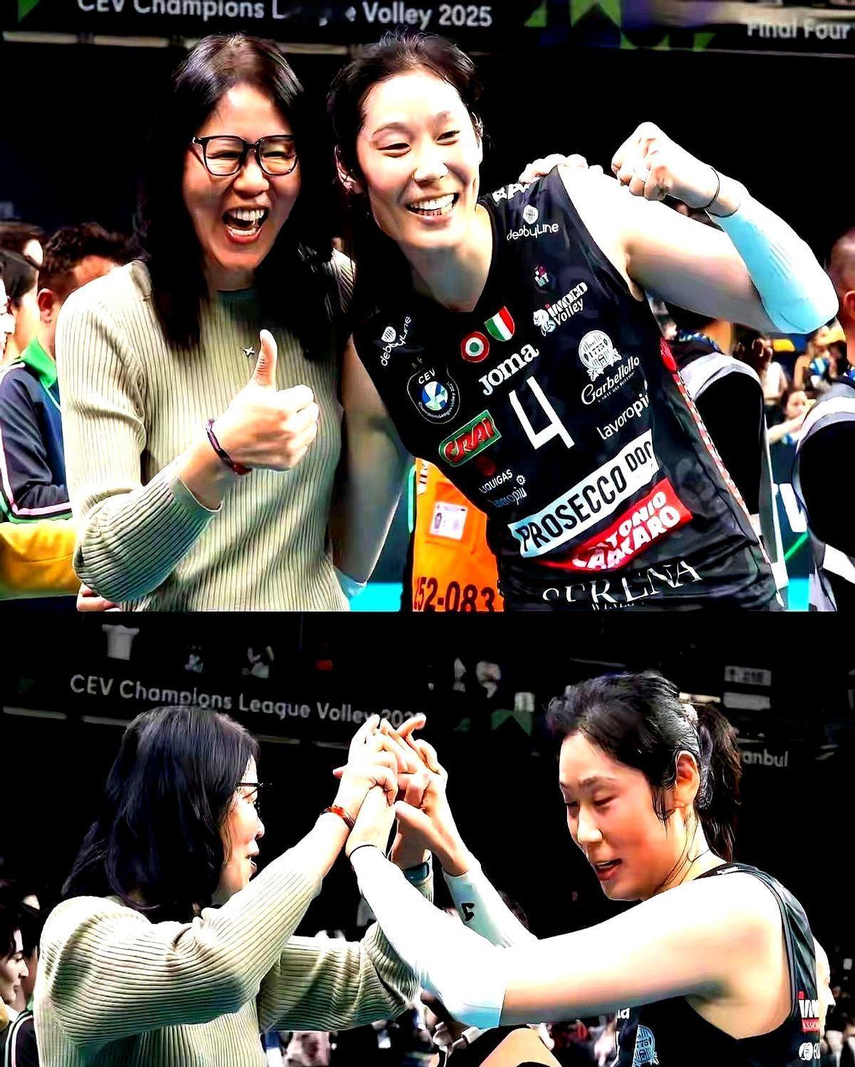 不仅惠若琪没想到连赖亚文也没想到，朱婷在郎平拿下国际奥委会终身成就奖后，第一时间