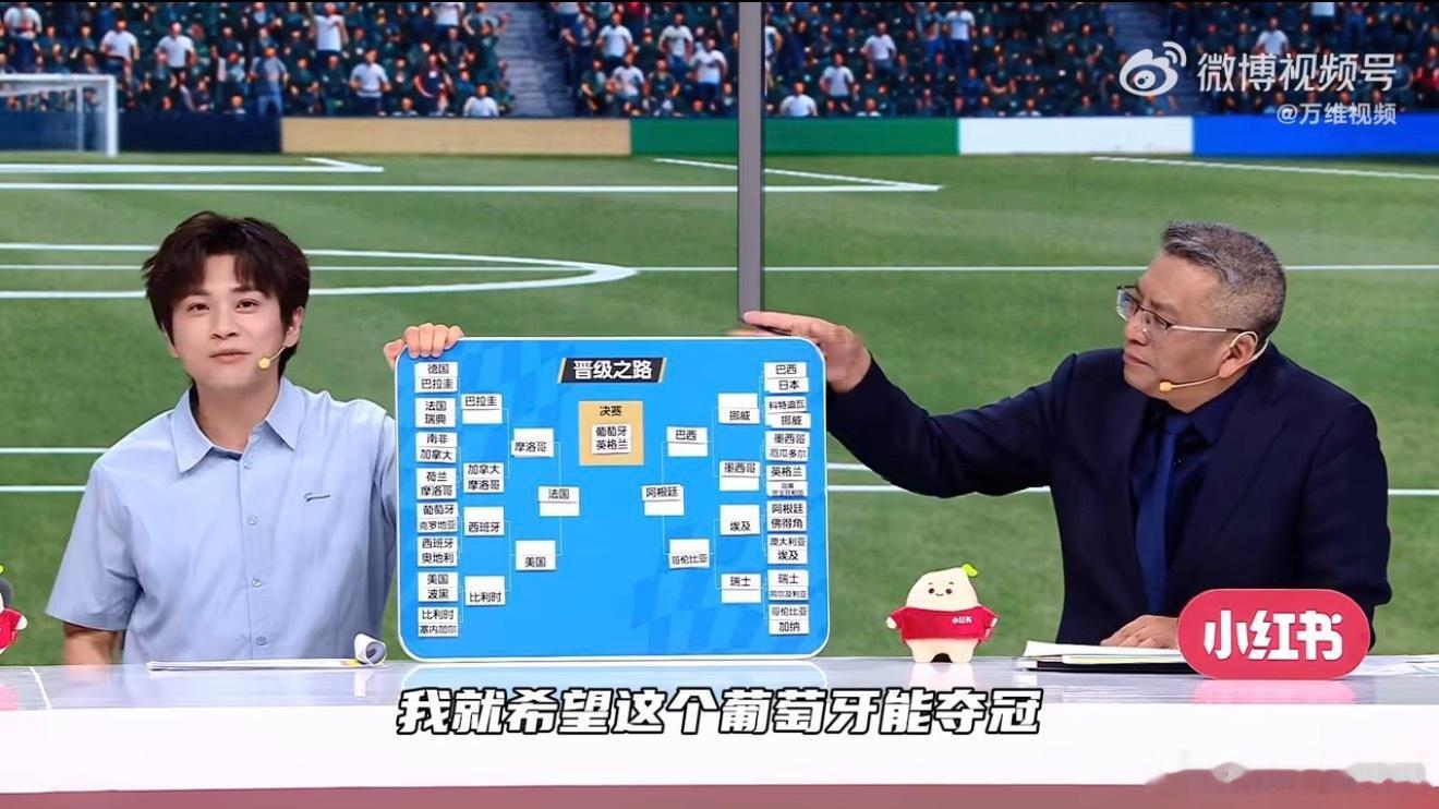 武艺预测葡萄牙夺冠 谁能想到武艺还是资深球迷，如今八强队伍陆续出炉，他直接预判决