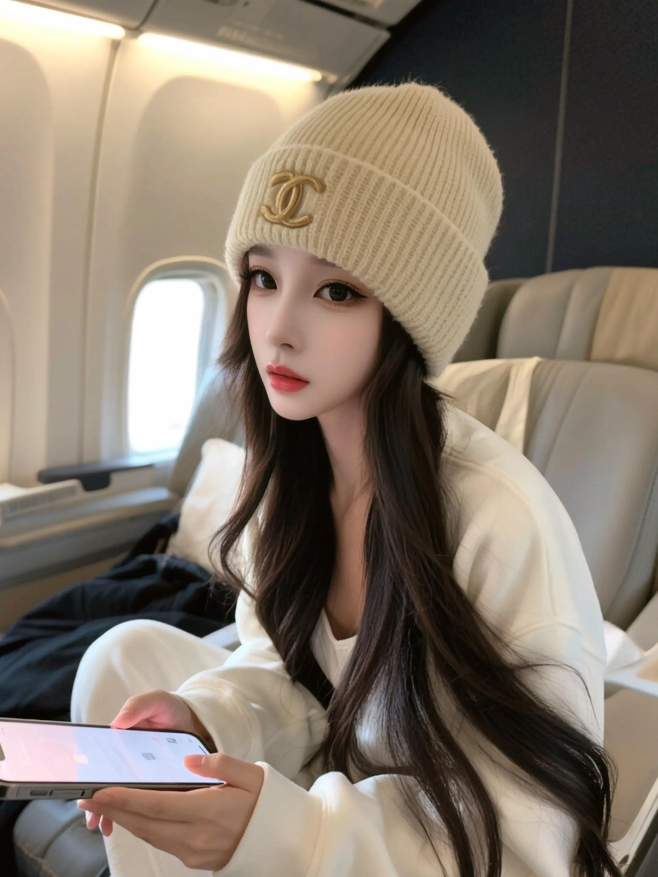 机场穿搭 登机牌 机场ootd 机上穿搭 飞机舱