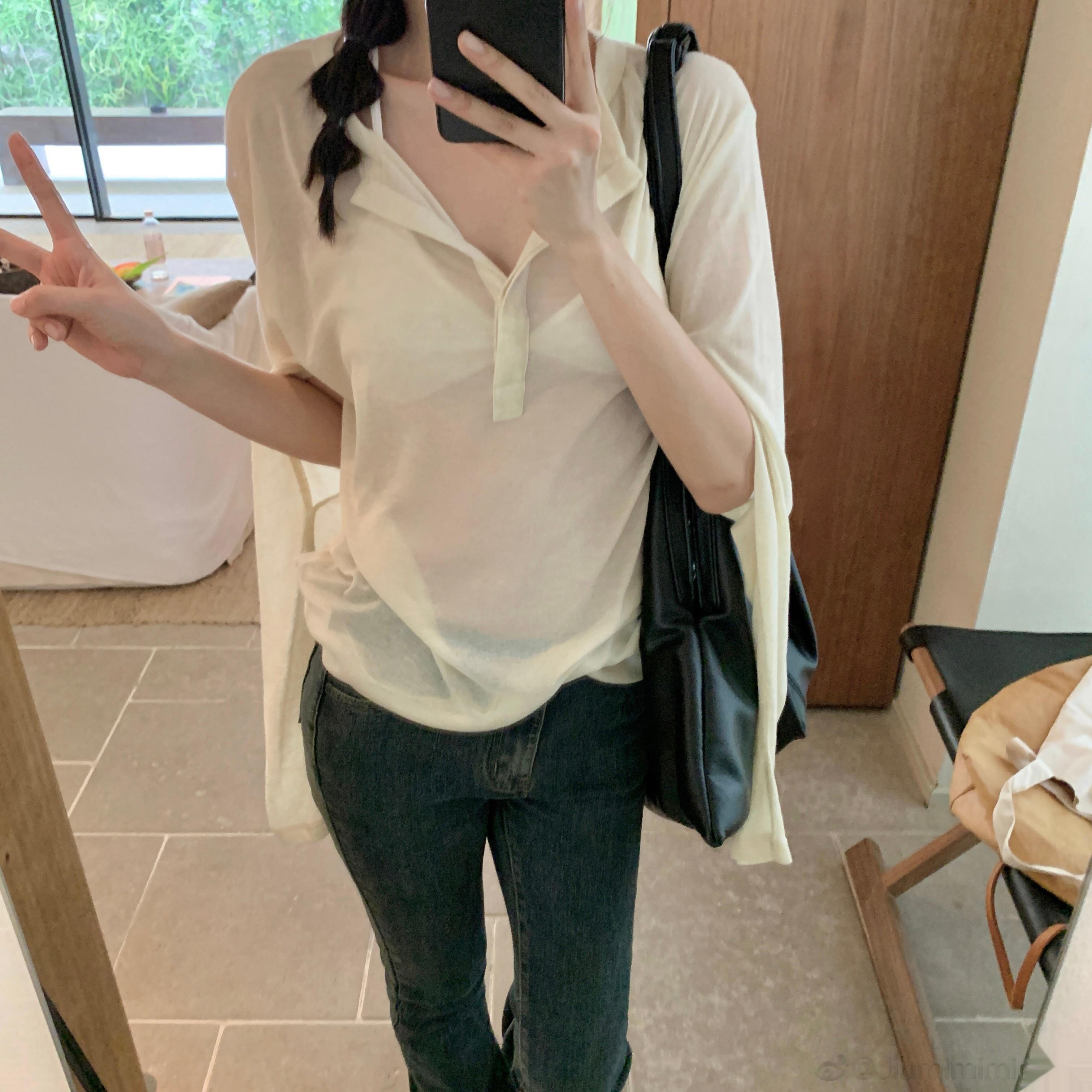 美妙的夏日之旅我很爱针织 也很想要有最适合夏季穿着的针织衫这款选用的超薄的弹力针