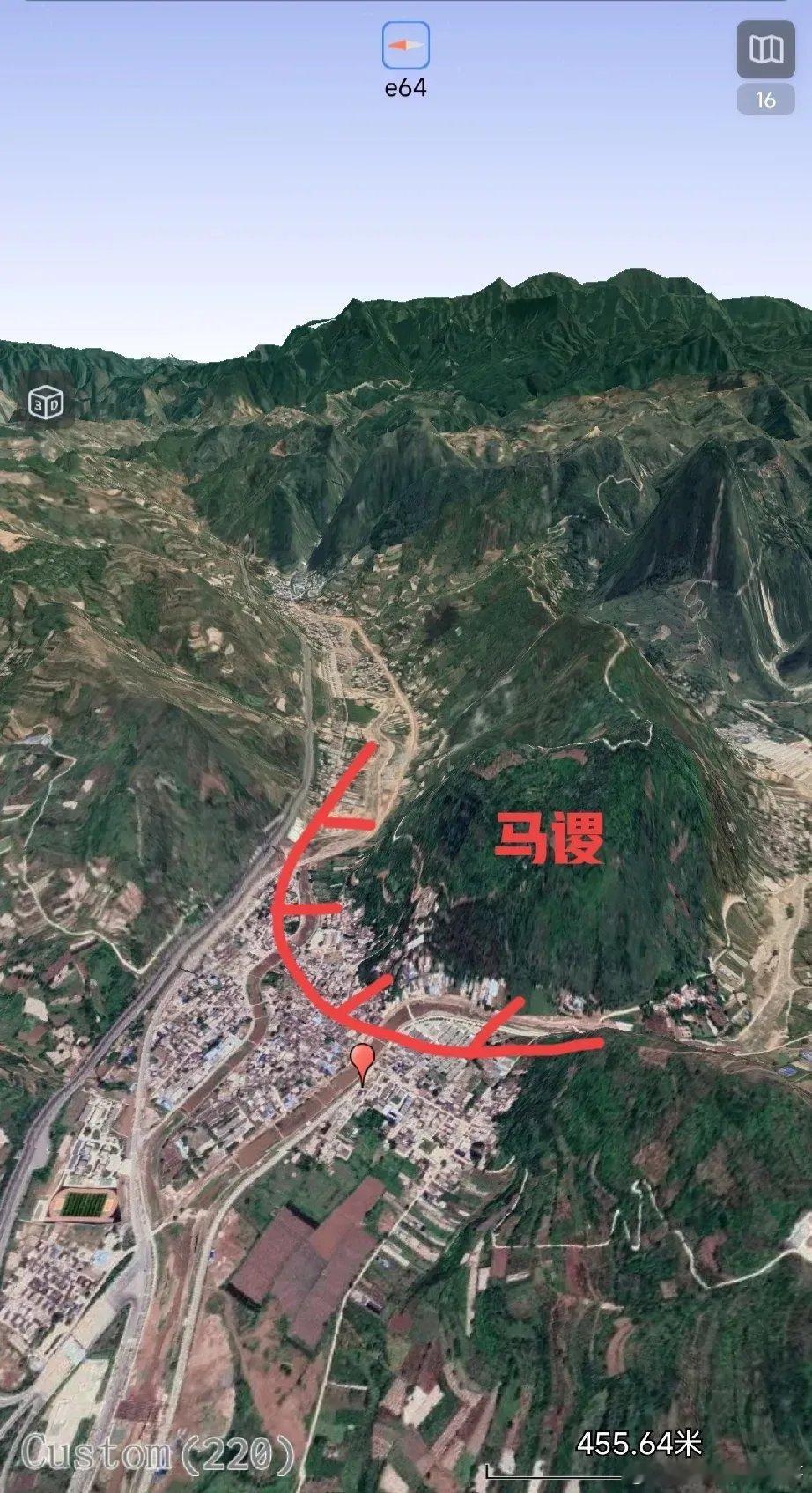 这就是大名鼎鼎的街亭，马谡不听诸葛亮命令，擅自在山上扎营，结果被张郃围在山上，切