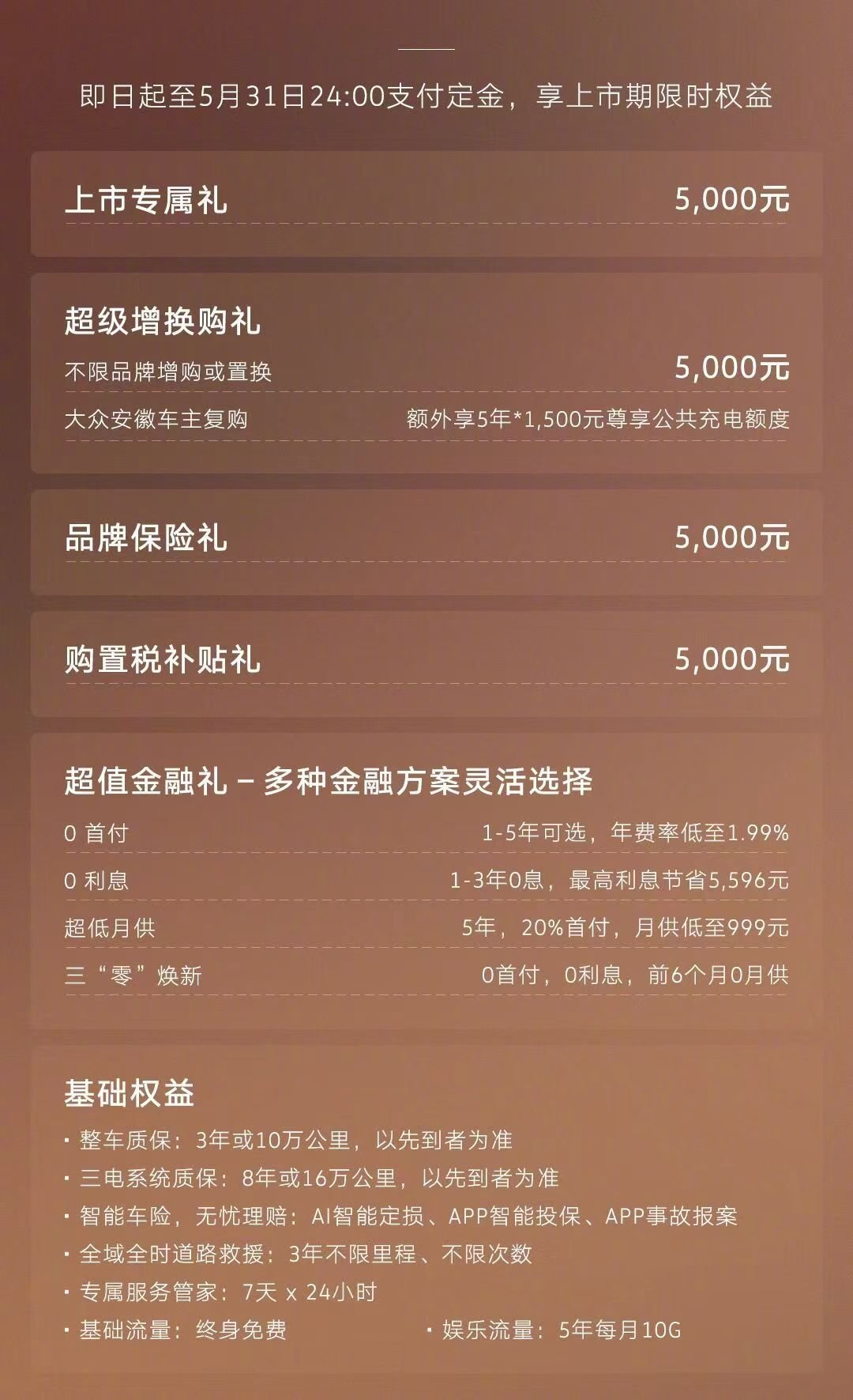 10.99万入手与众07夯爆了与众07限时权益价10.99-11.99万元，产品