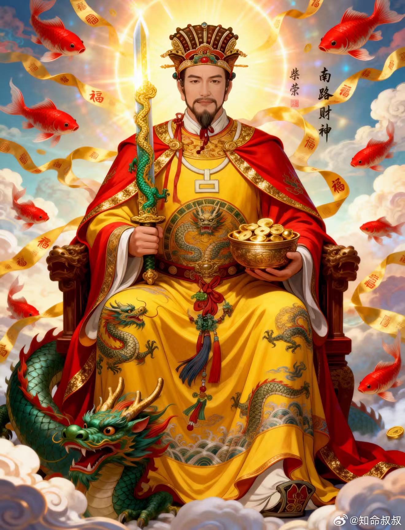 财神到🙏，愿财神送宝富贵临门，愿财星高照四季如春，生意火爆客源纷纷，事业高升前