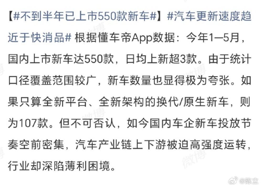 不到半年已上市550款新车 550 款里超 80% 只是改配色、调配置、小幅续航