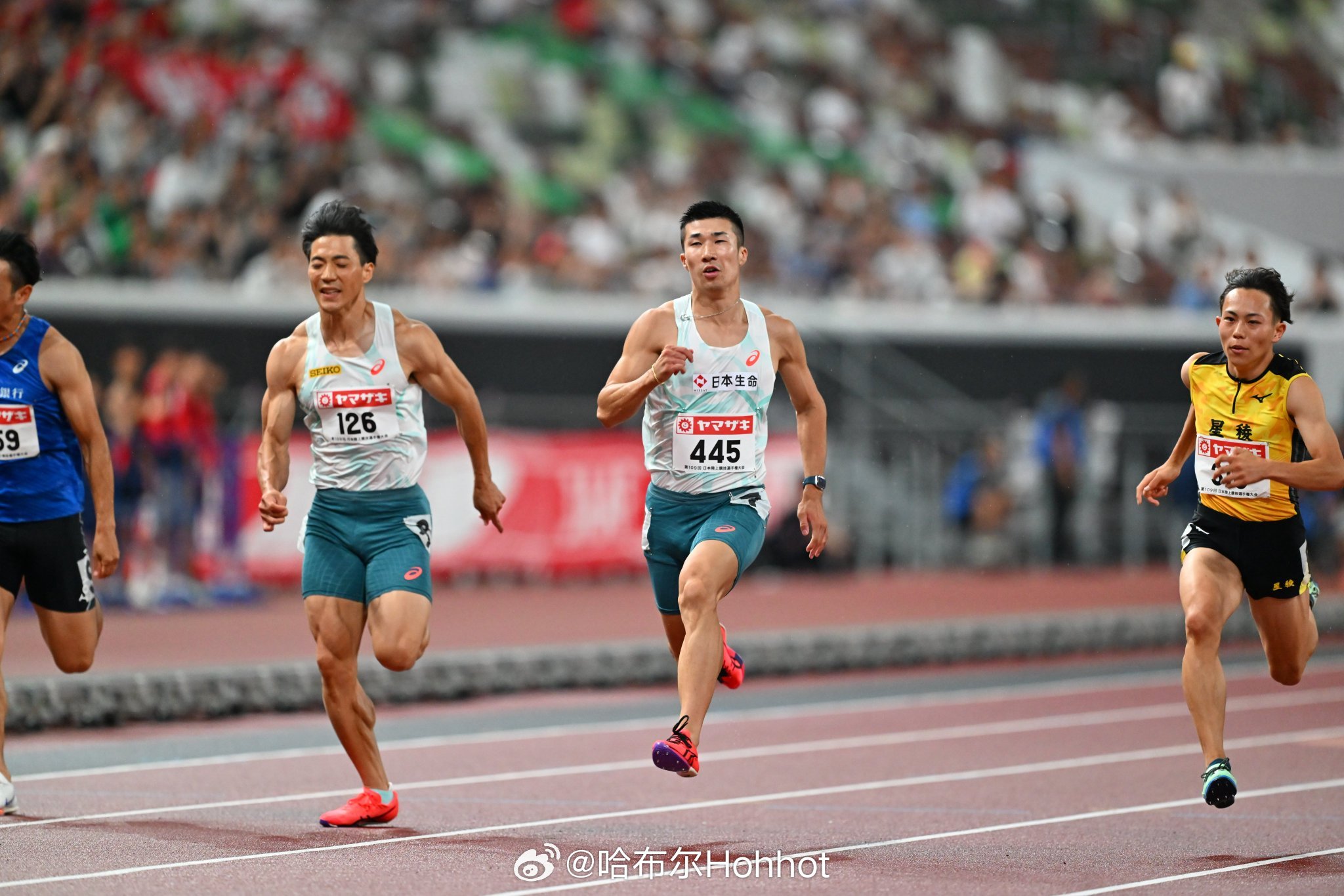 第109届日本田径锦标赛男子100米决赛，桐生祥秀10秒24，时隔四年风神再度封