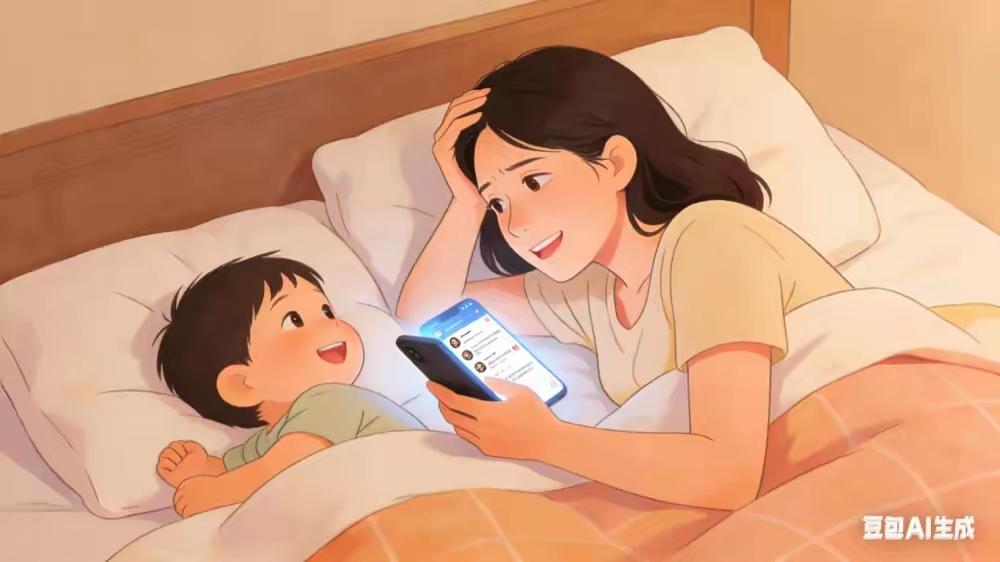 半夜刚把娃哄睡着，就听见手机“叮咚”响个不停。随手点开一看，99+条新评论跳出来