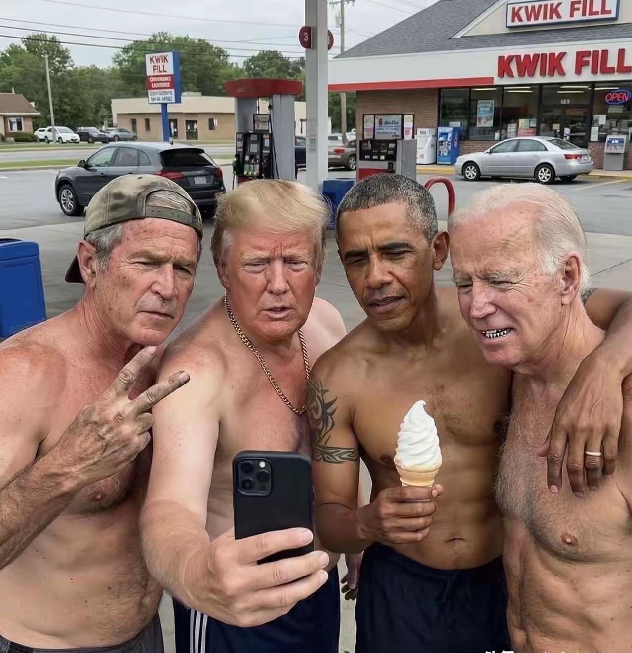 还是奥巴马最爷们！你们说呢？