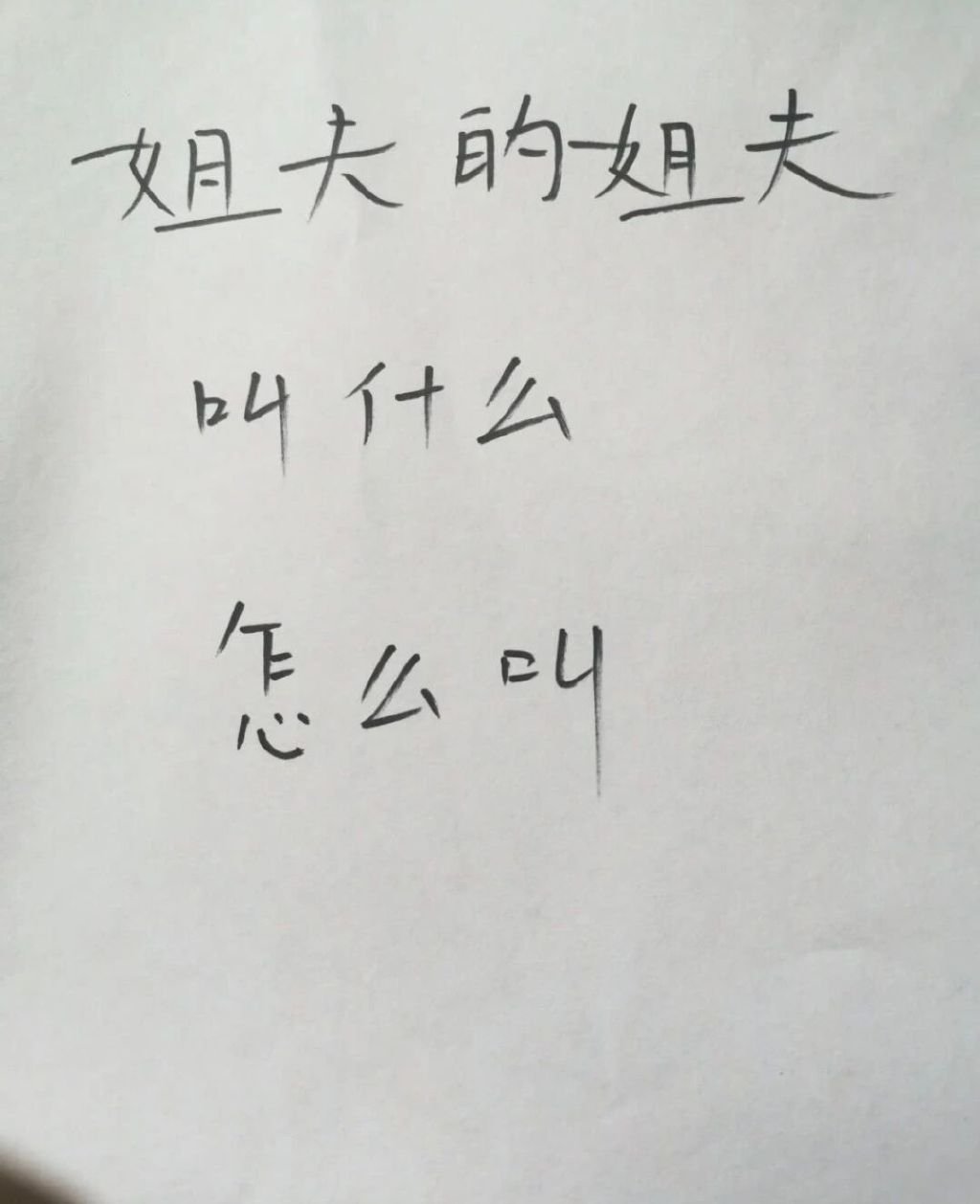 姐夫的姐夫怎么叫，每年过年碰上一起，都只会尴尬的笑笑。 ​​​