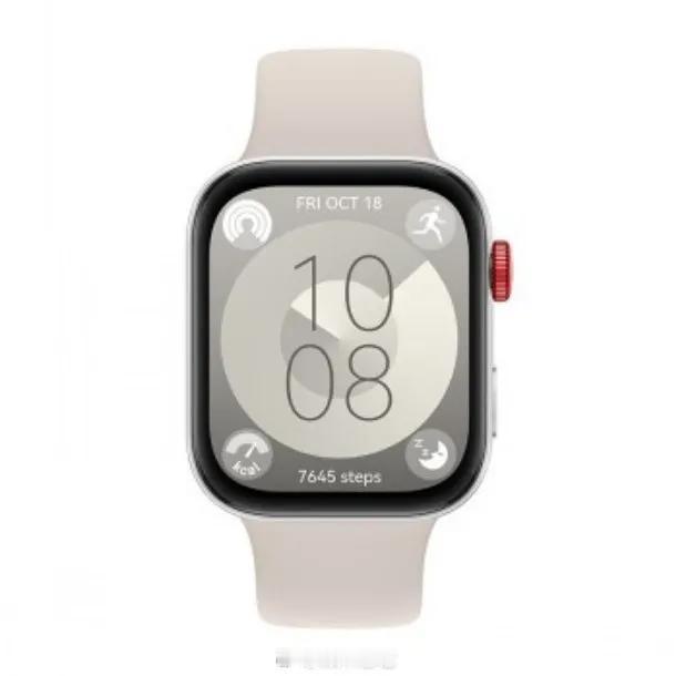 华为Watch Fit3曝光，这种方表盘，不管怎么做都像Iwatch，没办法。
