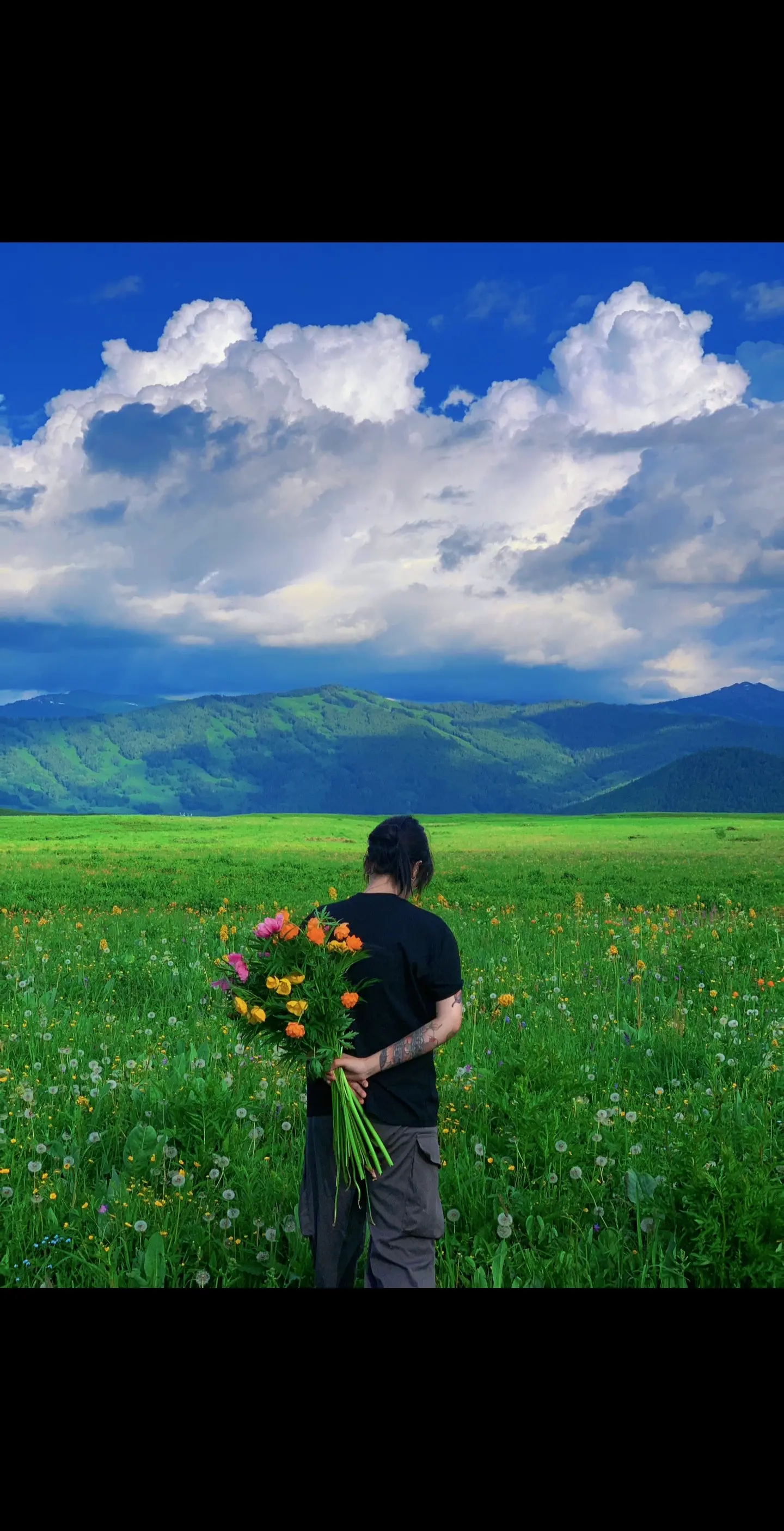 藏了一束花