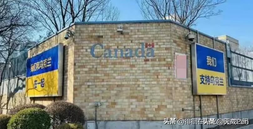 跟随大哥的白莲花受挫了，驻华大使馆的标语也跟着改变。