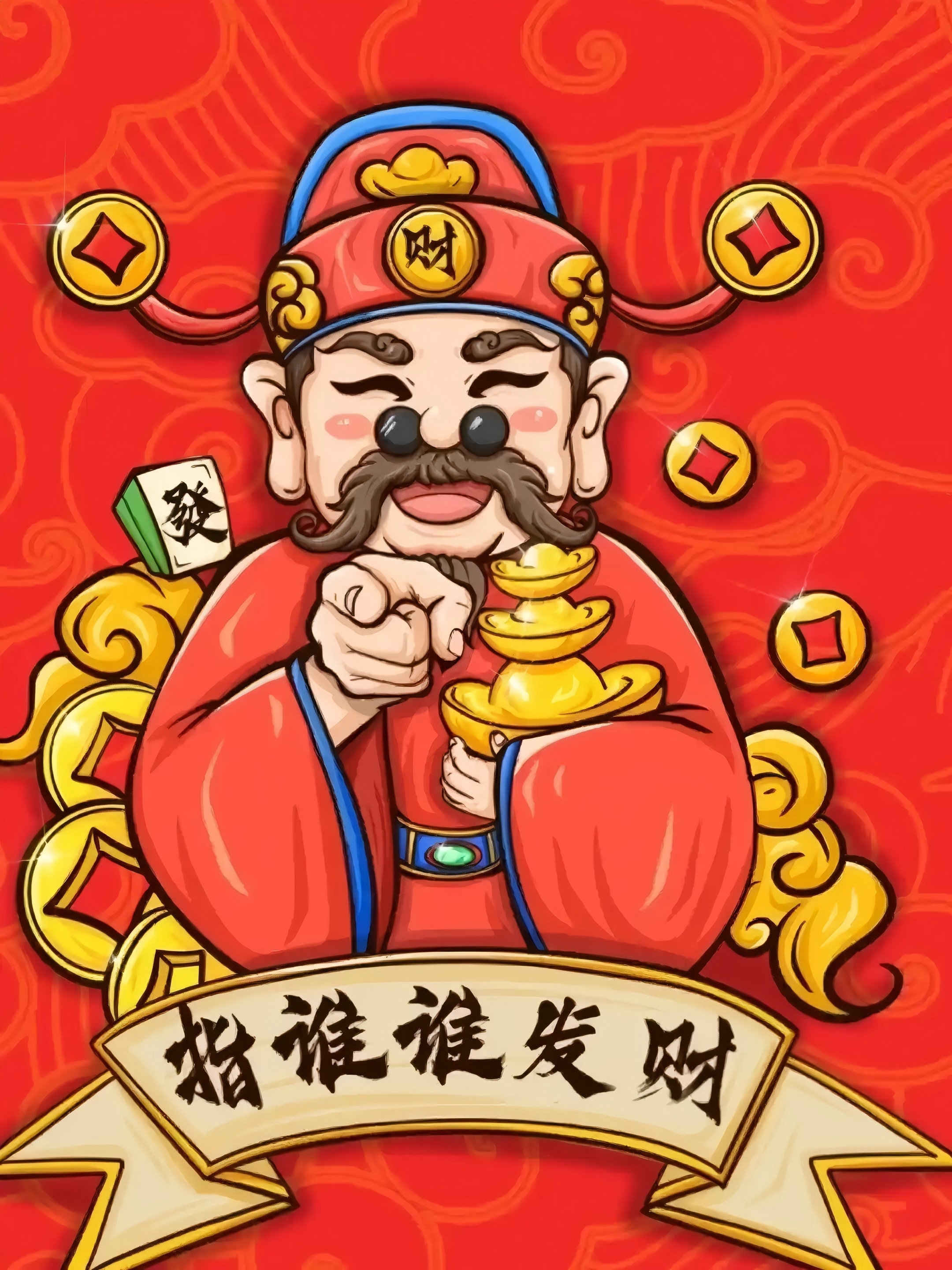 财神爷来了，指谁谁发财，说的就是你！ ​​​