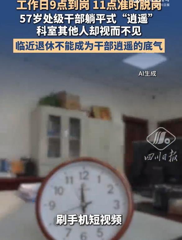57岁处级干部每天11点准时脱岗，临近退休消极怠工，当一天和尚撞一天钟，其实，这